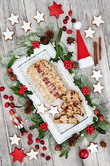 Image showing Traditional Stollen Christmas Cake