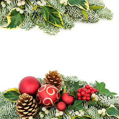 Image showing Christmas Festive Background Border