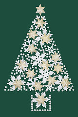 Image showing Star and Snowflake Christmas Tree