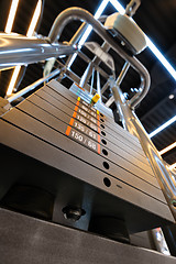 Image showing Gym interior with multistation machine