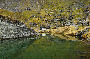 Image showing The glacier lake Balea on the Transfagarasan road