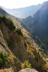 Image showing View from Transfagarasan road down to valley, Romania