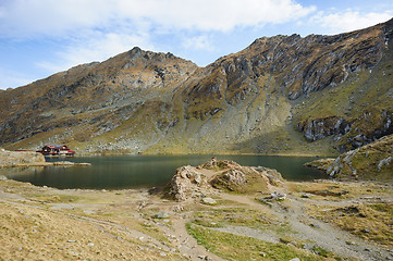 Image showing The glacier lake Balea on the Transfagarasan road