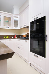 Image showing Luxury modern beige kitchen interior