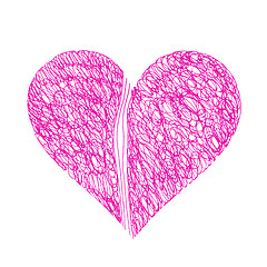 Image showing Bright Heart or Love symbol with abstract pattern