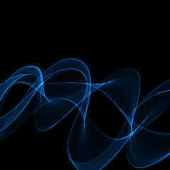 Image showing Abstract blue fume 