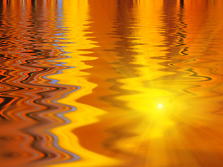 Image showing Abstract bright water ripples background with reflection of sunl