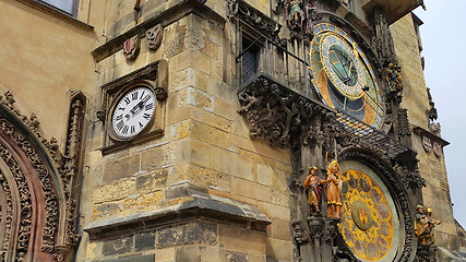 Image showing Old Town Hall Tower with Astronomical clock in Prague