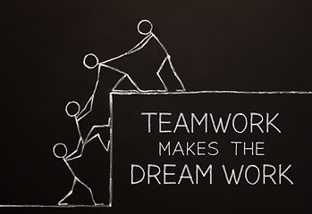 Image showing Teamwork Makes The Dream Work Concept
