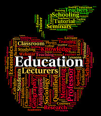 Image showing Education Word Represents Words Study And Training