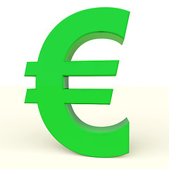 Image showing Euro Sign As Symbol For Money Or Wealth In Europe