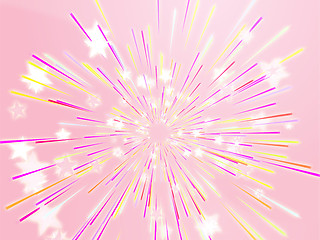 Image showing Bursting flying stars illustration