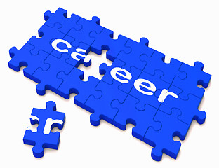 Image showing Career Sign Showing Successful Studies