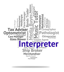 Image showing Interpreter Job Indicates Employee Decipherer And Translators