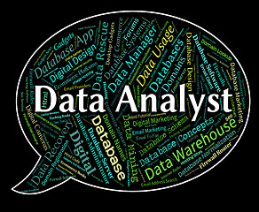 Image showing Data Analyst Shows Analyser Words And Analysts