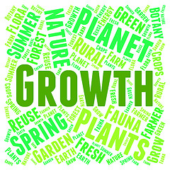 Image showing Growth Word Means Cultivate Text And Words