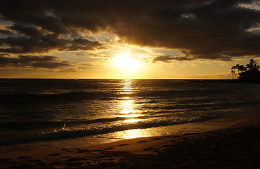 Image showing Hawaii, USA, Sunset