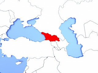 Image showing Georgia in red on map