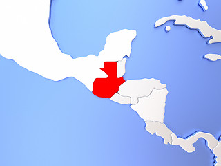 Image showing Guatemala in red on map