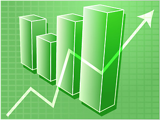 Image showing Financial barchart illustration