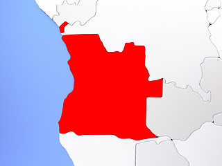 Image showing Angola in red on map