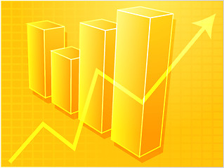 Image showing Financial barchart illustration