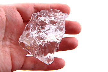 Image showing crystal in the human hand