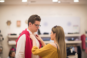 Image showing couple in  Clothing Store