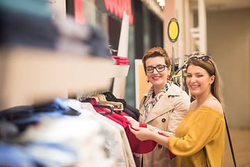 Image showing best friend shopping in big mall