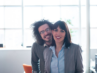 Image showing startup business couple in a modern office