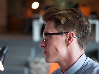 Image showing young businessman in startup office