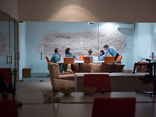 Image showing Business Team At A Meeting at modern office building