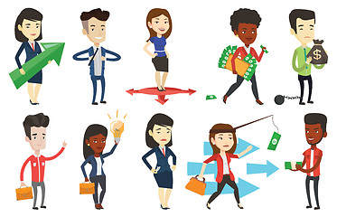 Image showing Vector set of business characters.