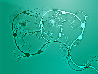 Image showing Abstract swirly floral grunge illustration