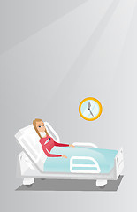 Image showing Woman with a neck injury vector illustration.