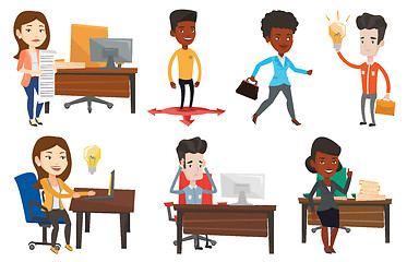 Image showing Vector set of business characters.