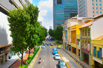 Image showing Road traffic in Singapore