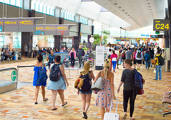 Image showing Arrival hall at Changi airport