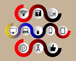 Image showing set of technology icons