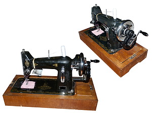 Image showing old manual sewing machine from different angles