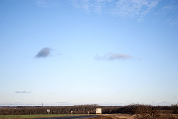 Image showing road and passing truck