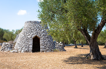 Image showing Puglia Region, Italy. Traditional warehouse made of stone