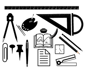 Image showing set of stationery for office supplies