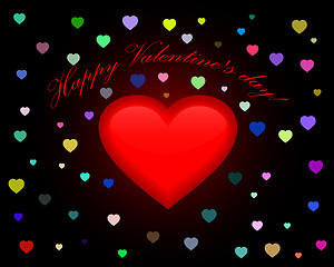 Image showing greeting card with valentine day