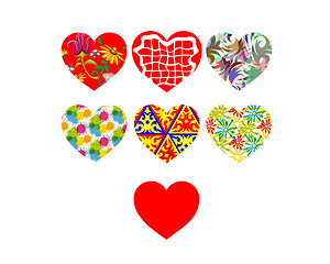 Image showing set of hearts