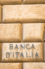 Image showing Bank of Italy text