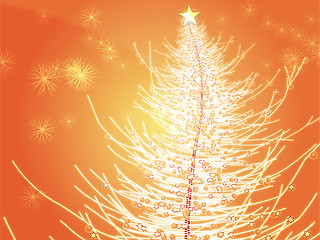 Image showing Sparkly christmas tree illustration