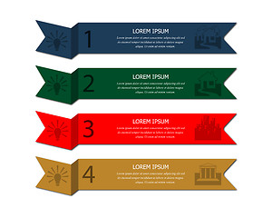 Image showing four banners of different colors