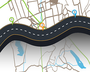 Image showing Design of road infographic templates