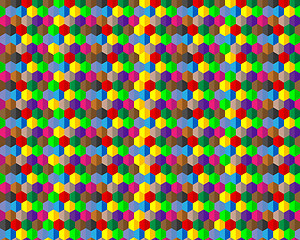 Image showing background of different colors of a hexagon